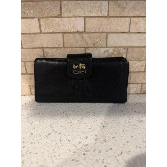 Coach Handbags - Black Leather Coach Wallet